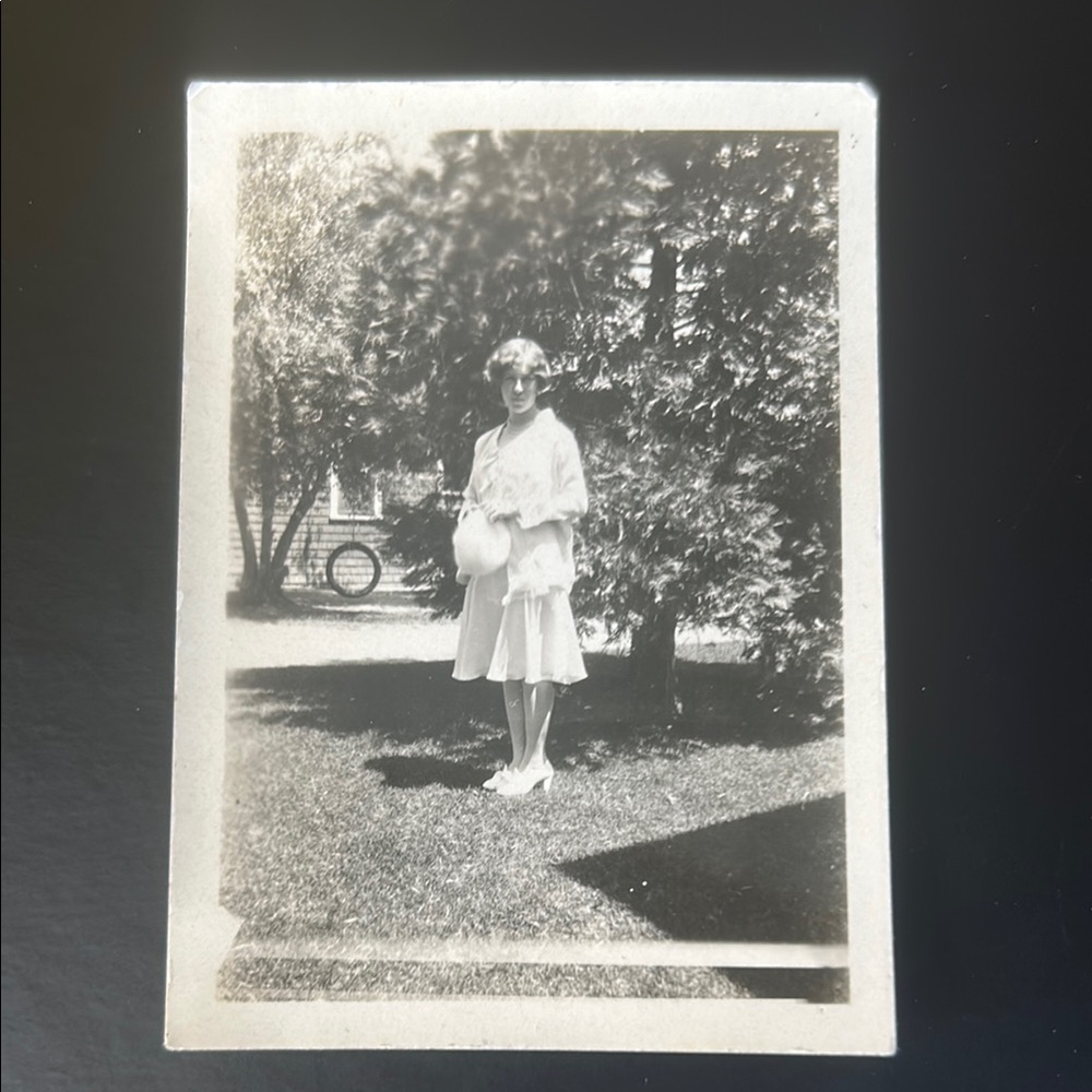 Vintage 1920s Woman Black and White Photograph